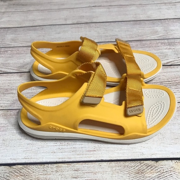 Crocs Canary Yellow Swiftwater Expedition Sandal Size 4 - Picture 3 of 8